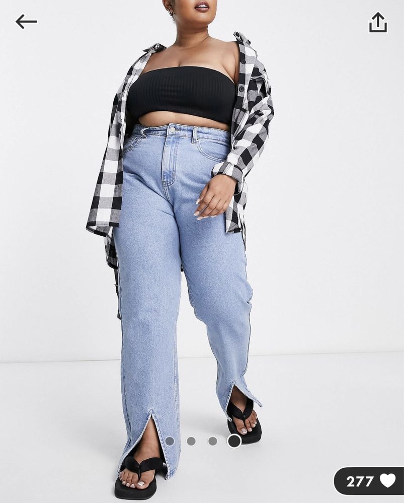 Джинси плюс сайз/plus size від dtt plus katy/asos