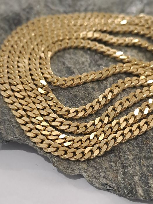 Piękny złoty łańcuszek Splot Pancerka Pr.333 80 cm Stan idealny
