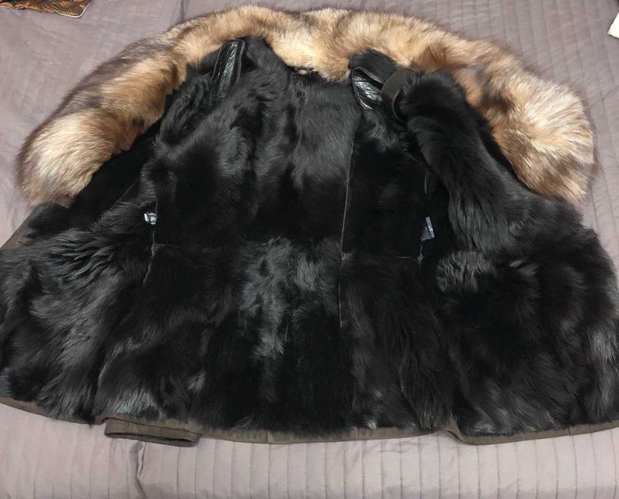 Итальянская дублёнка GAVARICCI из натуральной кожи и меха тосканы