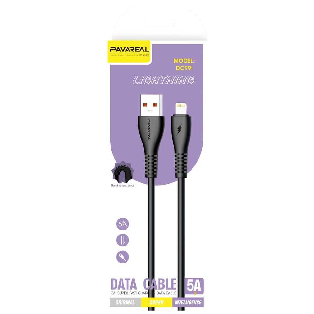 PAVAREAL kabel USB do iPhone Lightning 5A PA-DC99I 1 m. czarny