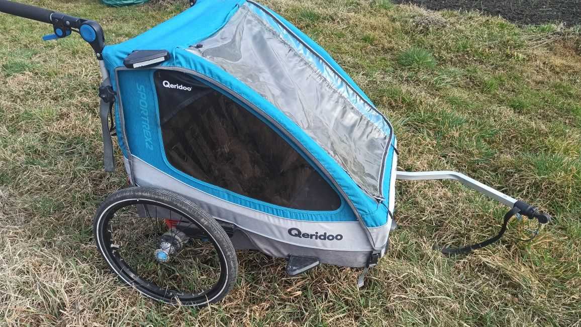 Przyczepka rowerowa Qeridoo Sportrex 2 wózek dwuosobowy dla 2 dzieci
