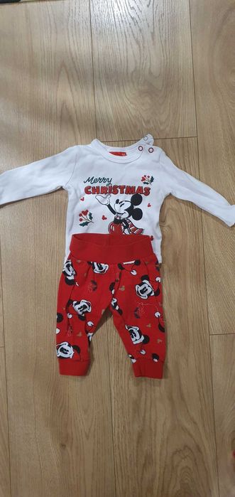 Świąteczny komplet mickey mouse, disney dla niemowlaka