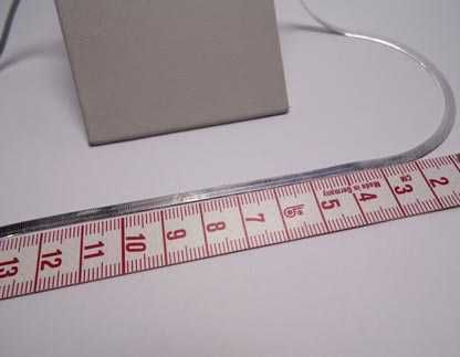 Srebrny łańcuszek płaska żmijka linka  46 cm. 3,4 mm.