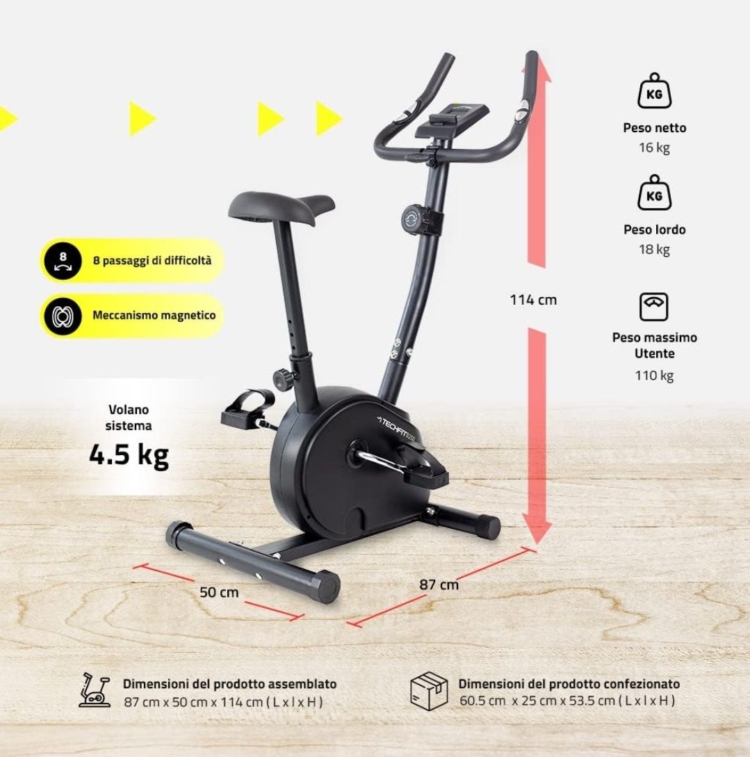 Magnetyczny rower treningowy TechFit B250