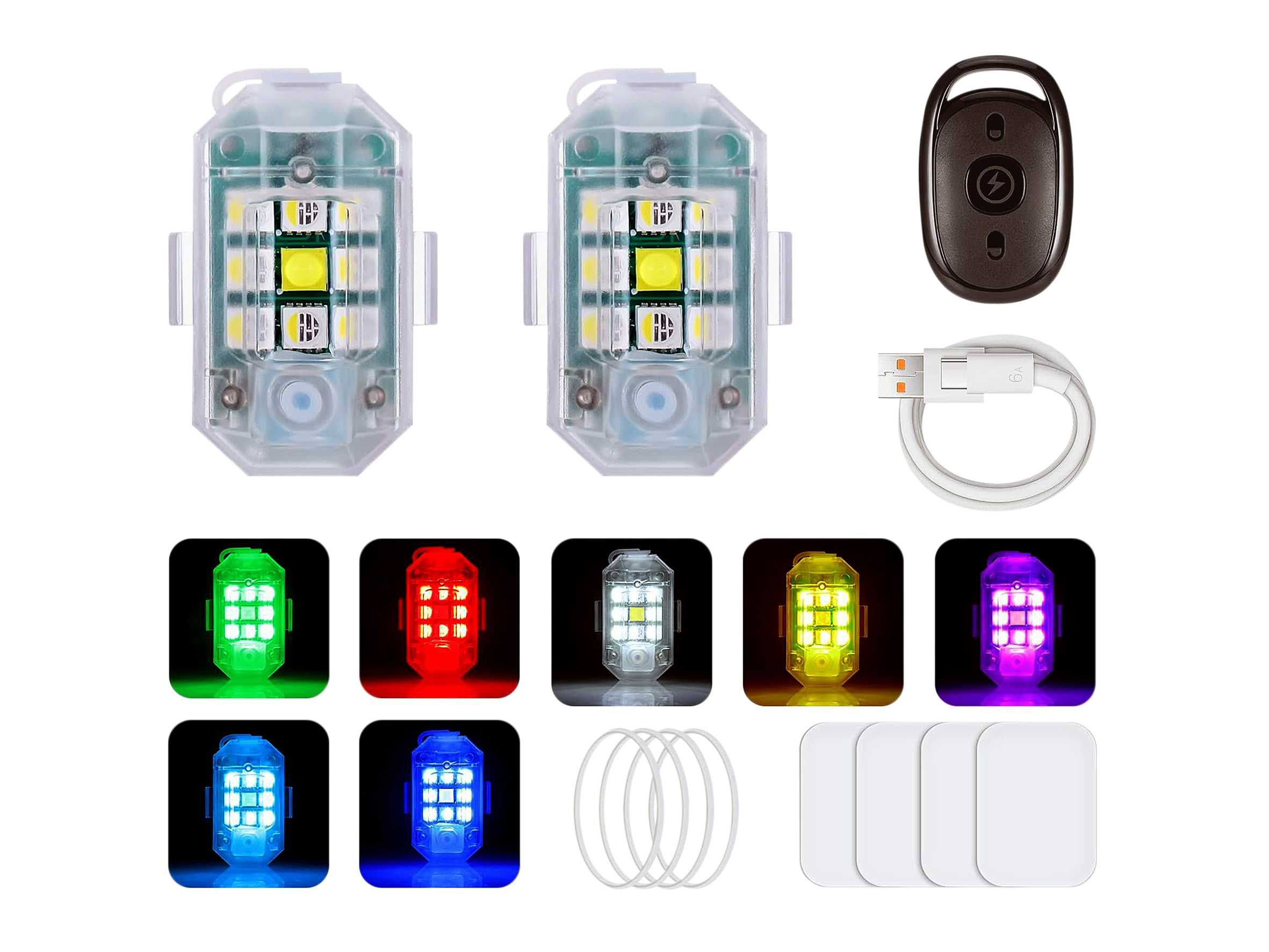 Luz estroboscópica LED com controle remoto