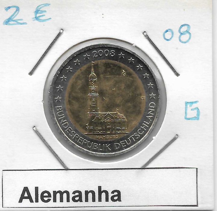Alemanha 2008 - 2 euros comemorativos - Sem circular.