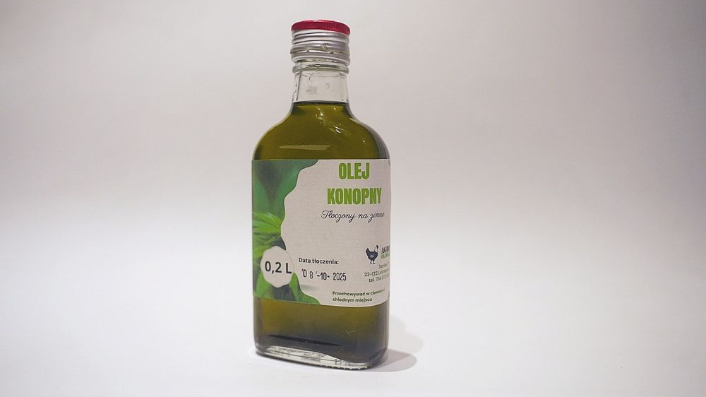 Olej konopny tłoczony na zimno 200 ml