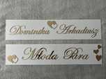Tablice rejestracyjne ślubne Dominika i Arkadiusz