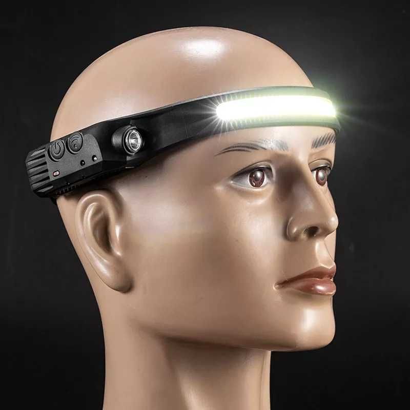 Lanterna cabeça led, recarregável USB C, bricolaje campismo caminhada