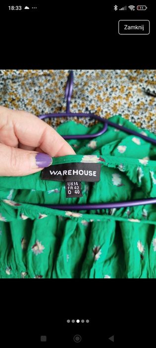 Śliczna zielona bluzeczka  z viscozay