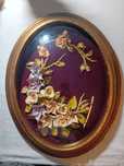 Quadro oval decorativo flores ...