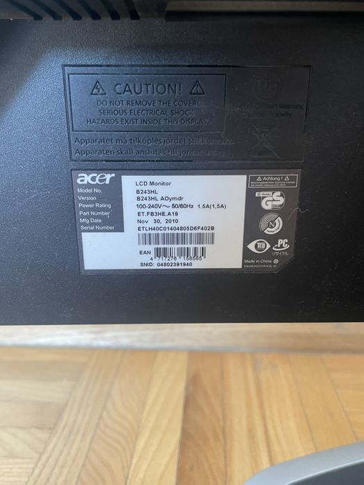 Monitor Acer 24 ” używany
