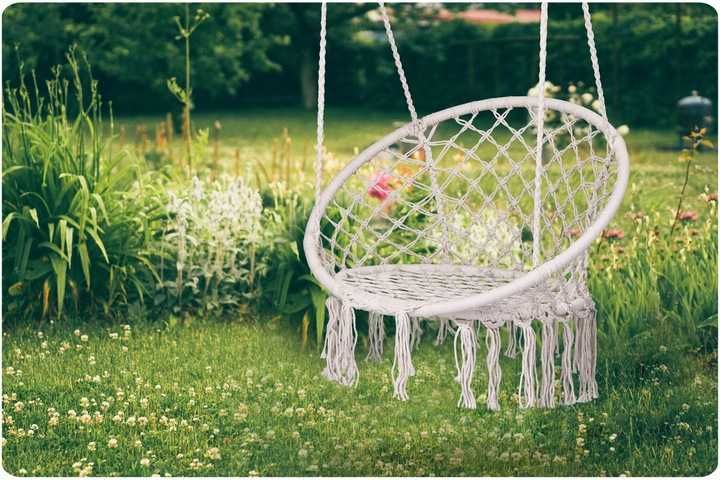 SOLIDNY‼️ Fotel Wiszący Bocianie Gniazdo Huśtawka Ogrodowa BOHO 120 cm