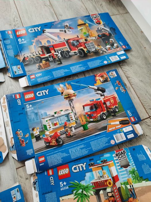 7 x karton pudełko lego city