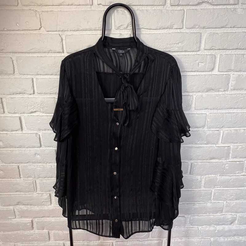 Czarna koszula ze srebrna nitką, nowa, star by julien macdonald 20 4XL