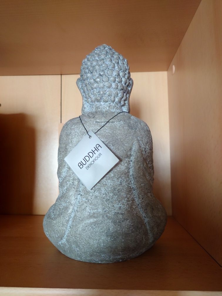 Figurka Budda Siedzący do domu ogrodu na Prezent 28cm Zewnątrz/Wewn