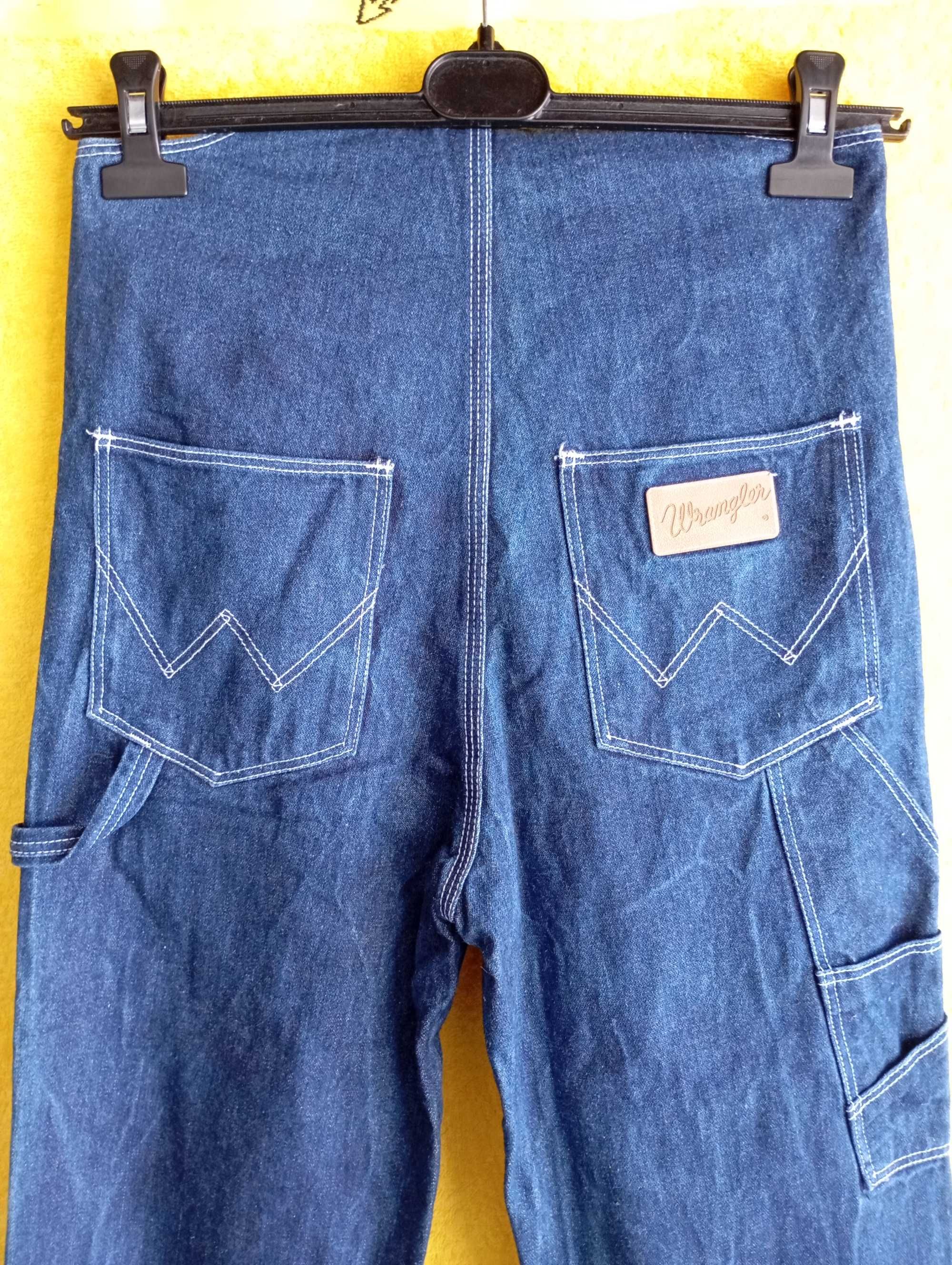 Wrangler spodnie jeansy ogrodniczki