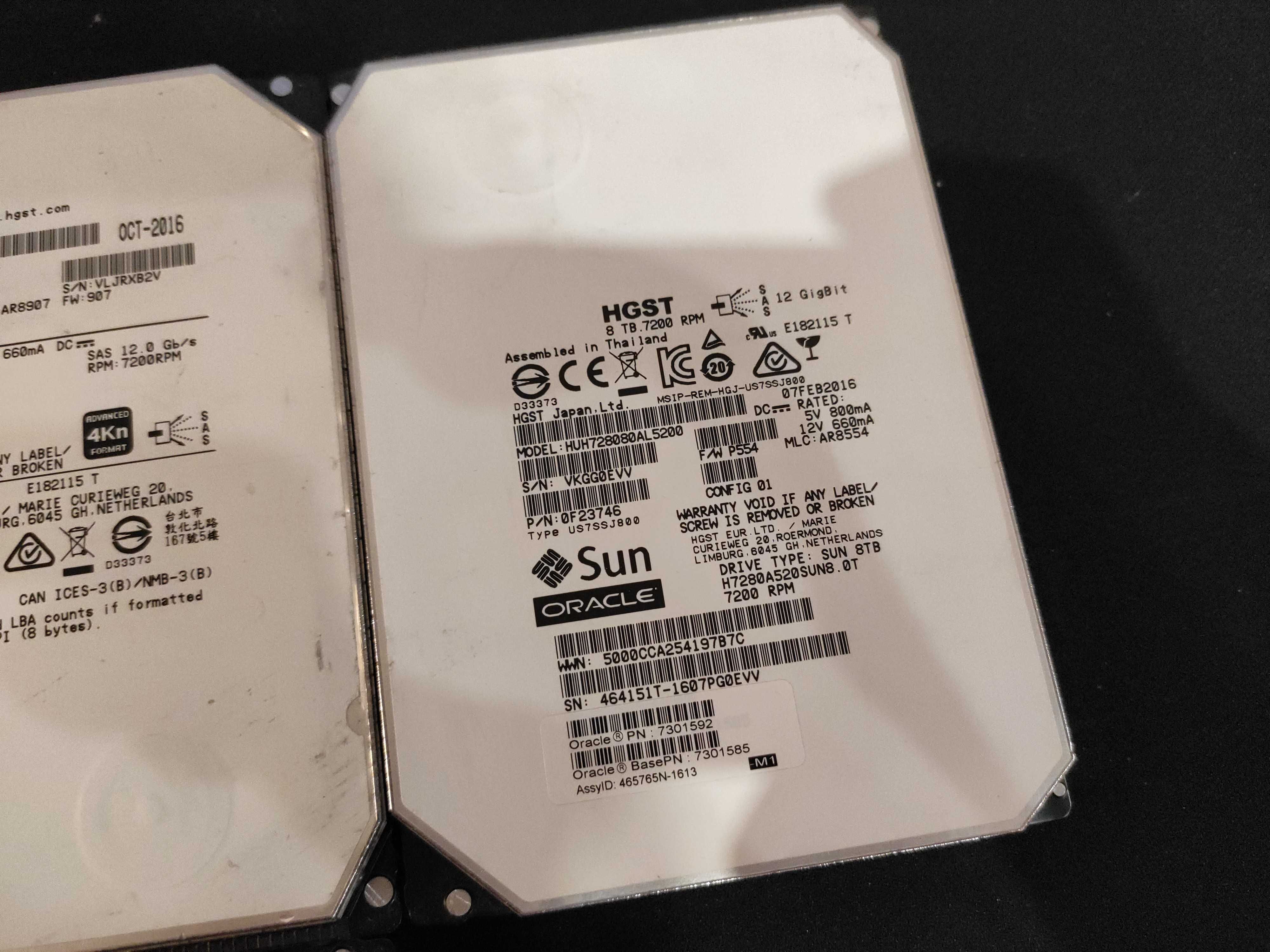 Накопичувач HGST 3.5" 8TB SAS 12Gb/s 7.2K rpm (є 5 штук)