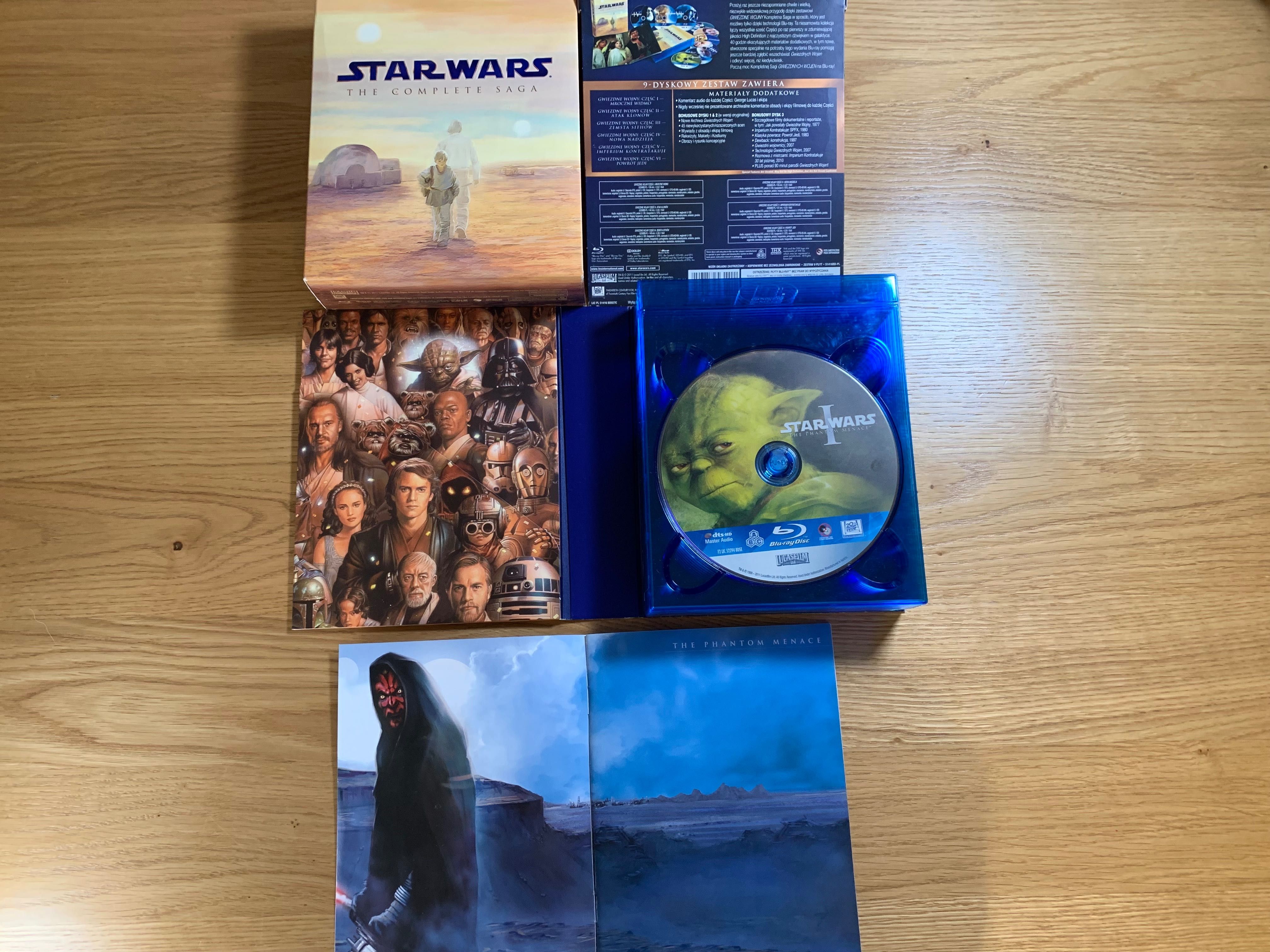 STAR WARS Complete Saga Blu-ray Gwiezdne wojny 9 płyt | WERSJA PL