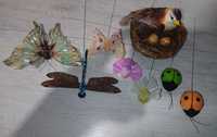 Набор декоративных элементов для творчества птицы стрекозы бабочки