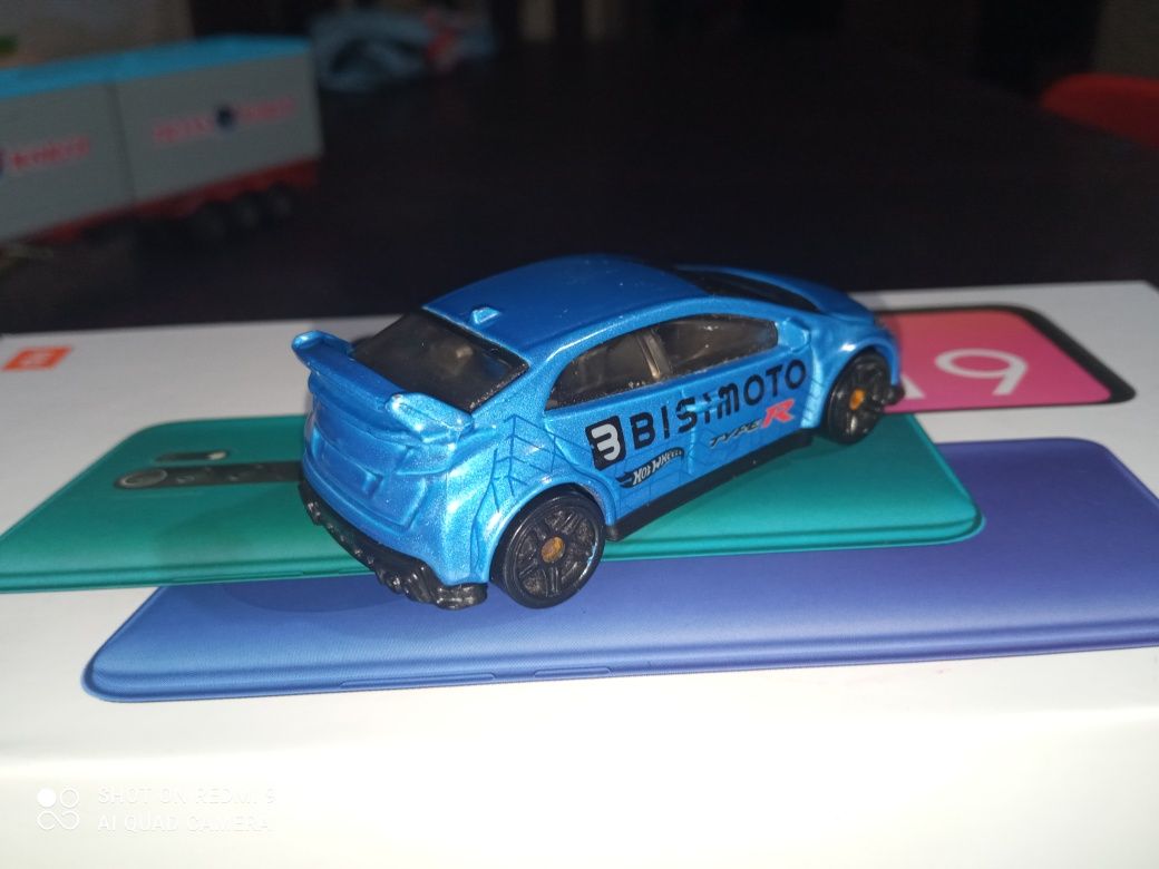 Honda Civic Type-R hot wheels niebieska 1