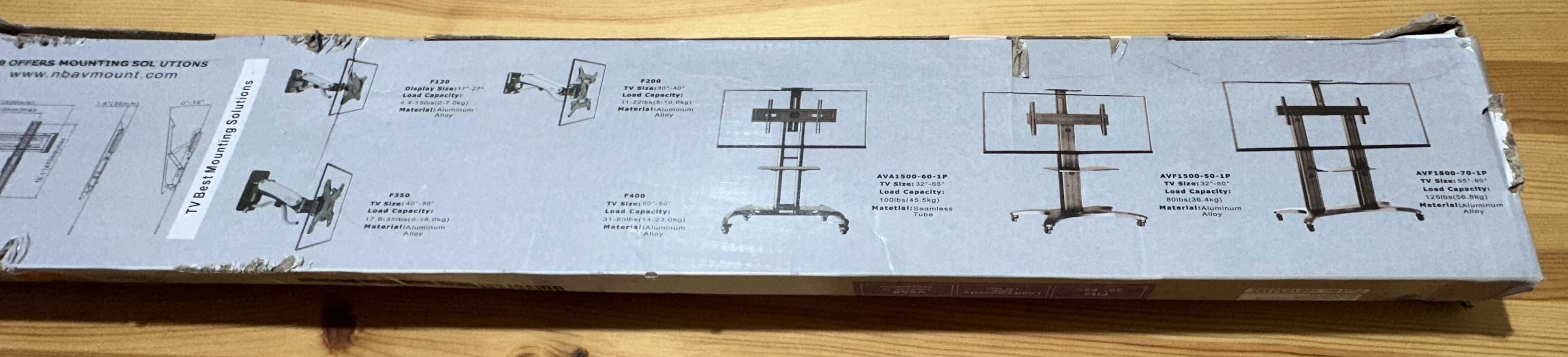 Suporte de TV 40” – 65” 36.4KG Novo North Bayou