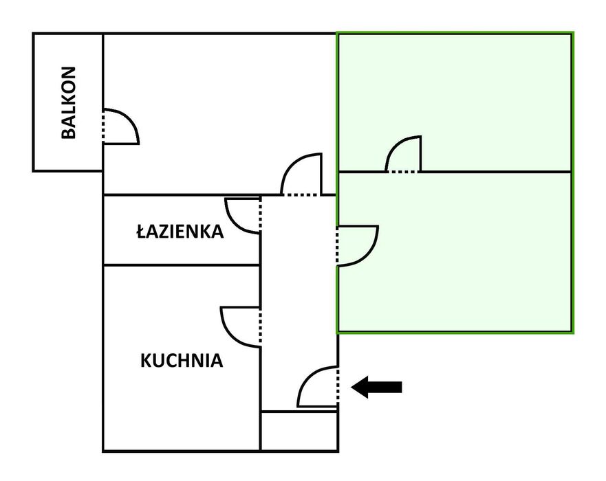2 pokoje ŁĄCZONE, Księże Małe, DLA STUDENTÓW