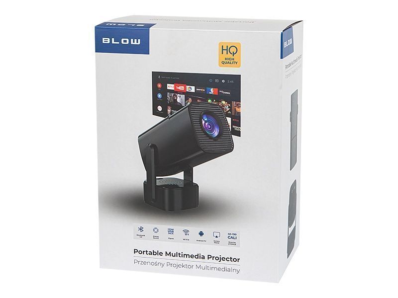 Projektor multimedialny AndroidTV HD BLOW Cinema SOUND + etui 79-704#