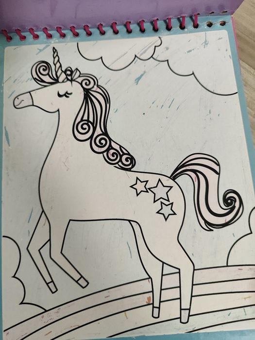 Kolorowanka wodna jednorożec