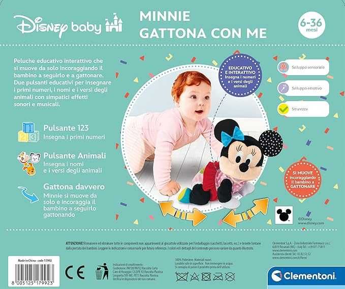 Maskotka interaktywna Clementoni Disney Baby Minnie j. włoski! C240