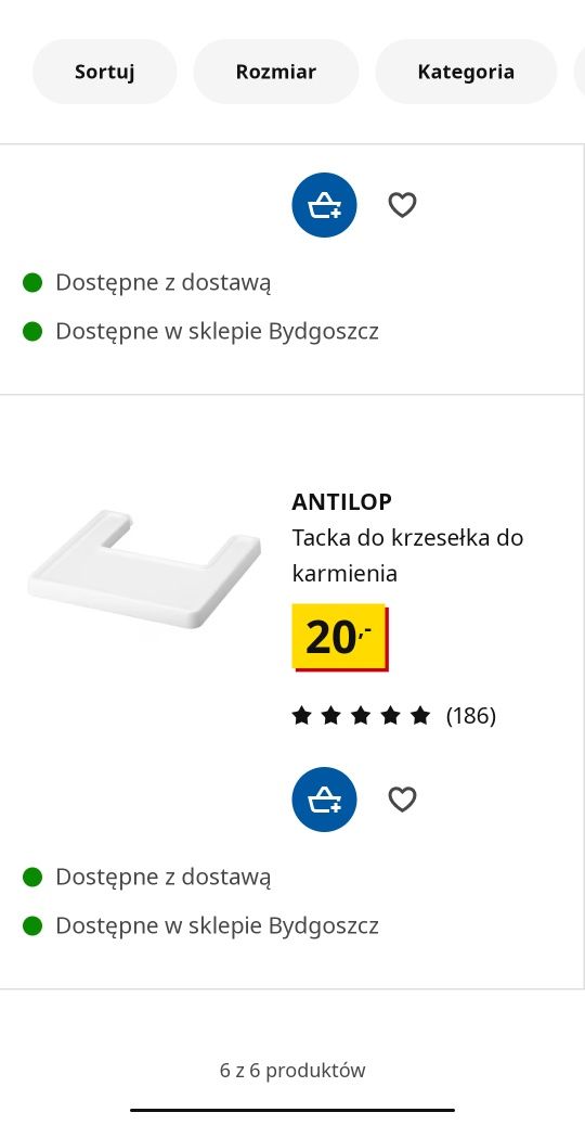 Krzesełko do karmienia Antilop Ikea