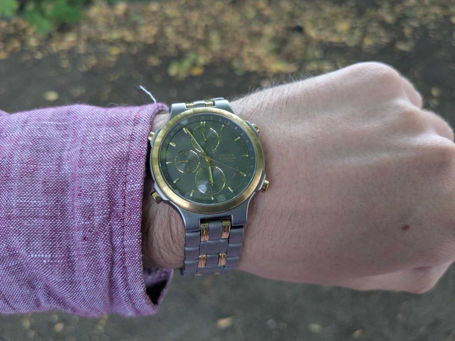 Citizen Titanium Chronograph w tytanie z szafirem 1994