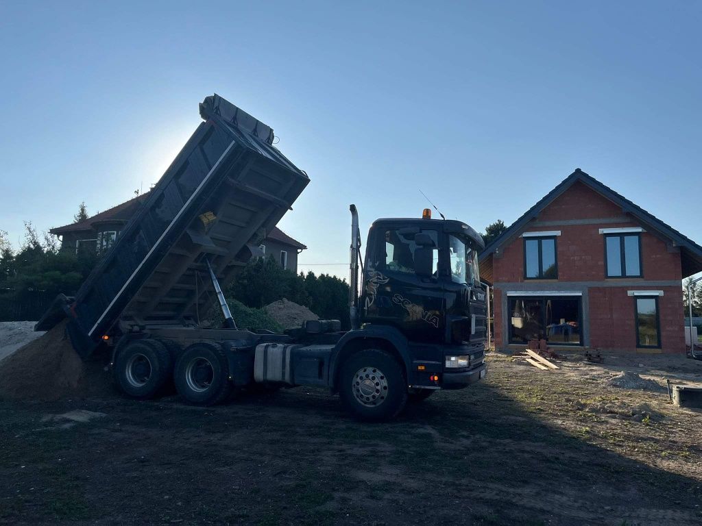 Usługi transportowe piasek ziemia humus żwir kruszywa gruz koparki