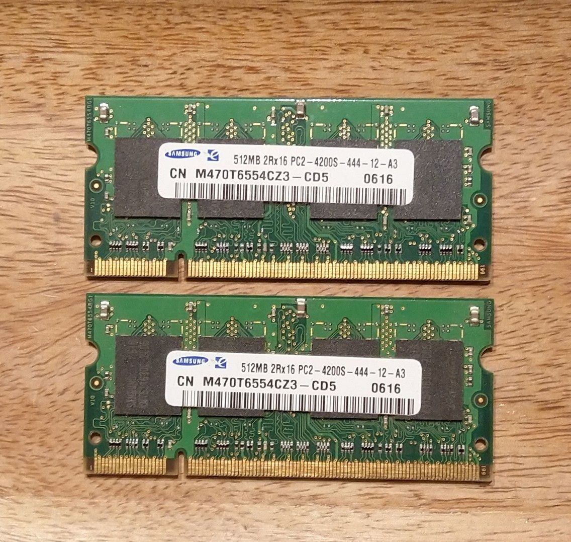 Memória RAM 2x512GB Portátil