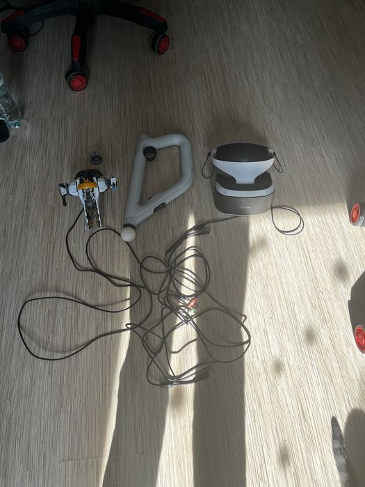 Ps4 vr v2  pistolet + figurki + gogle vr