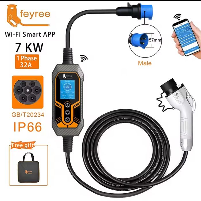 Зарядний пристрій Feyree GBT 7kw WI-FI