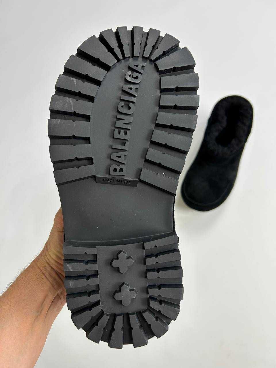 BALENCIAGA ALASKA SKI FUR BOOTS ботинки чоботи чорні уггі ugg low 43