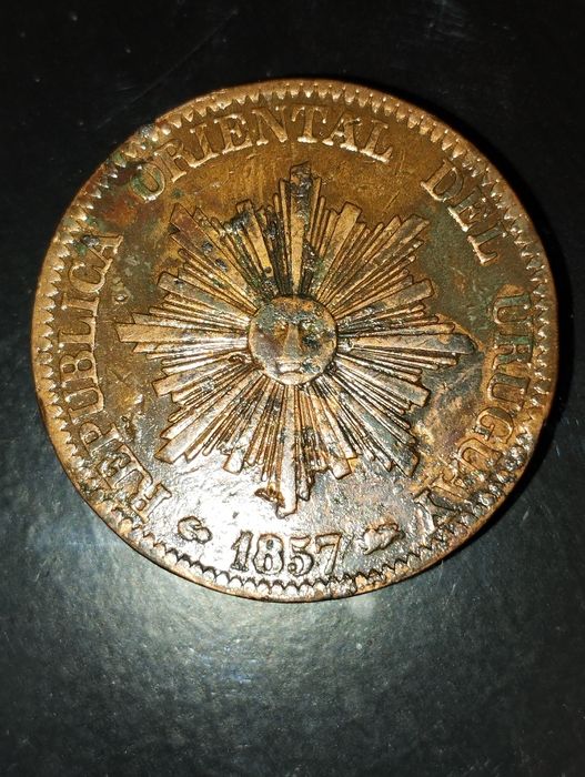 20 Centésimos de Real 1857 República Oriental Del Uruguay