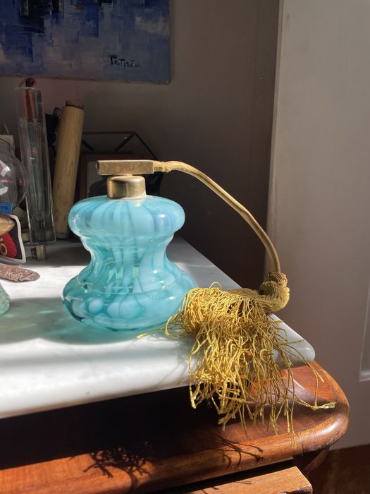 Frasco perfume antigo com borrifador