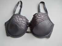HUNKEMÖLLER, biustonosz  z fiszbinami , 75 F , szary ,  j.nowy