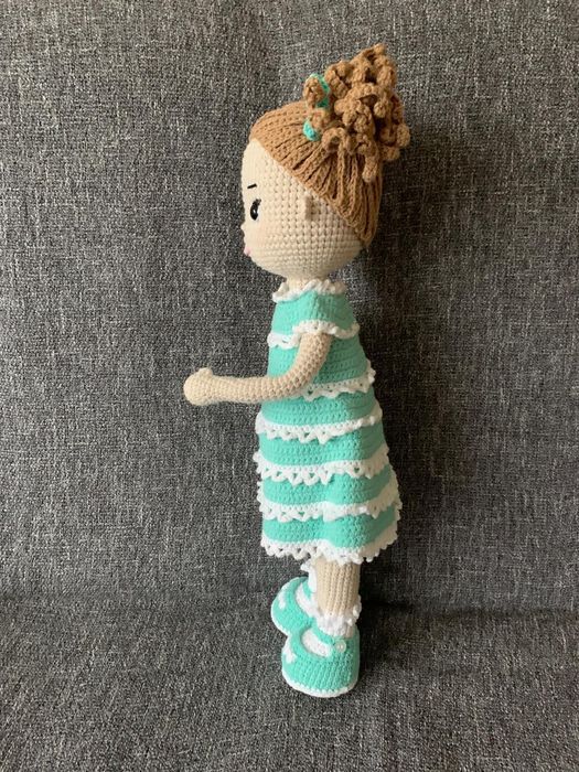 Lalka pluszak maskotka na szydełku, bawełna, cudna :)