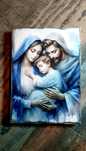 Obrazek na drewnie, prezent, pamiątka religijna, Święta Rodzina