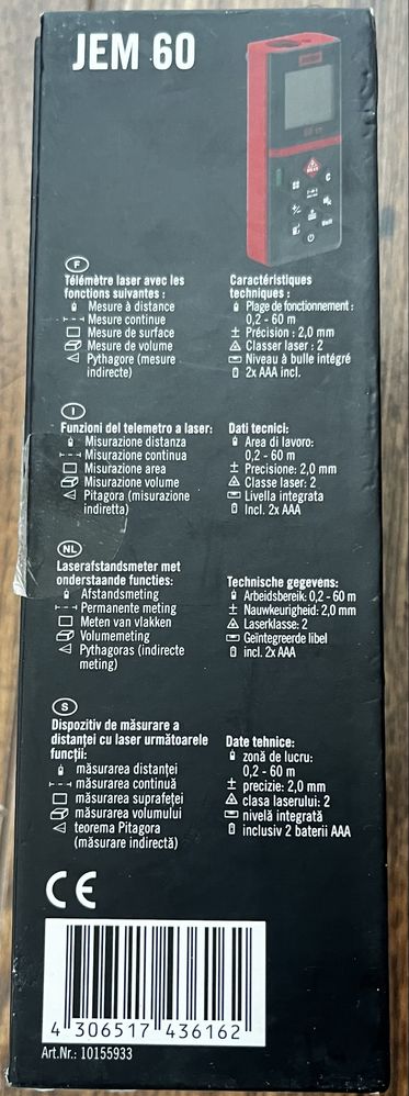 Dalmierz laserowy 60 metrow