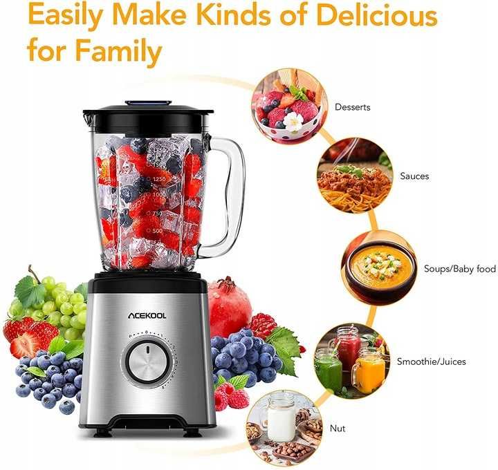 Acekool Blender kielichowy Smoothie 800W 85