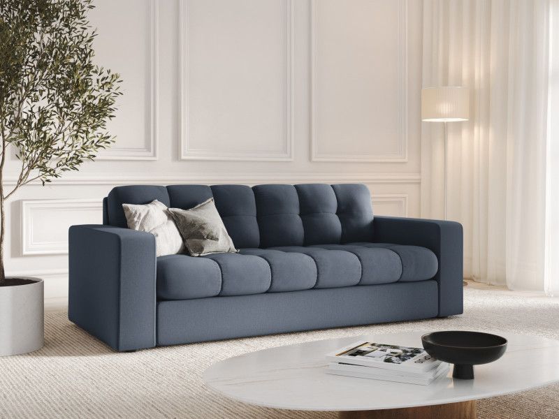 Sofa Justin  Ciemny Niebieski Tkanina Dostępny od ręki, dostawa