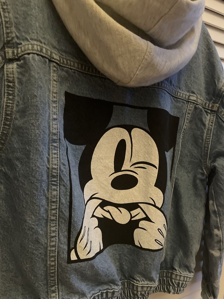 Zara kurtka jeans Mickey Disney r.152