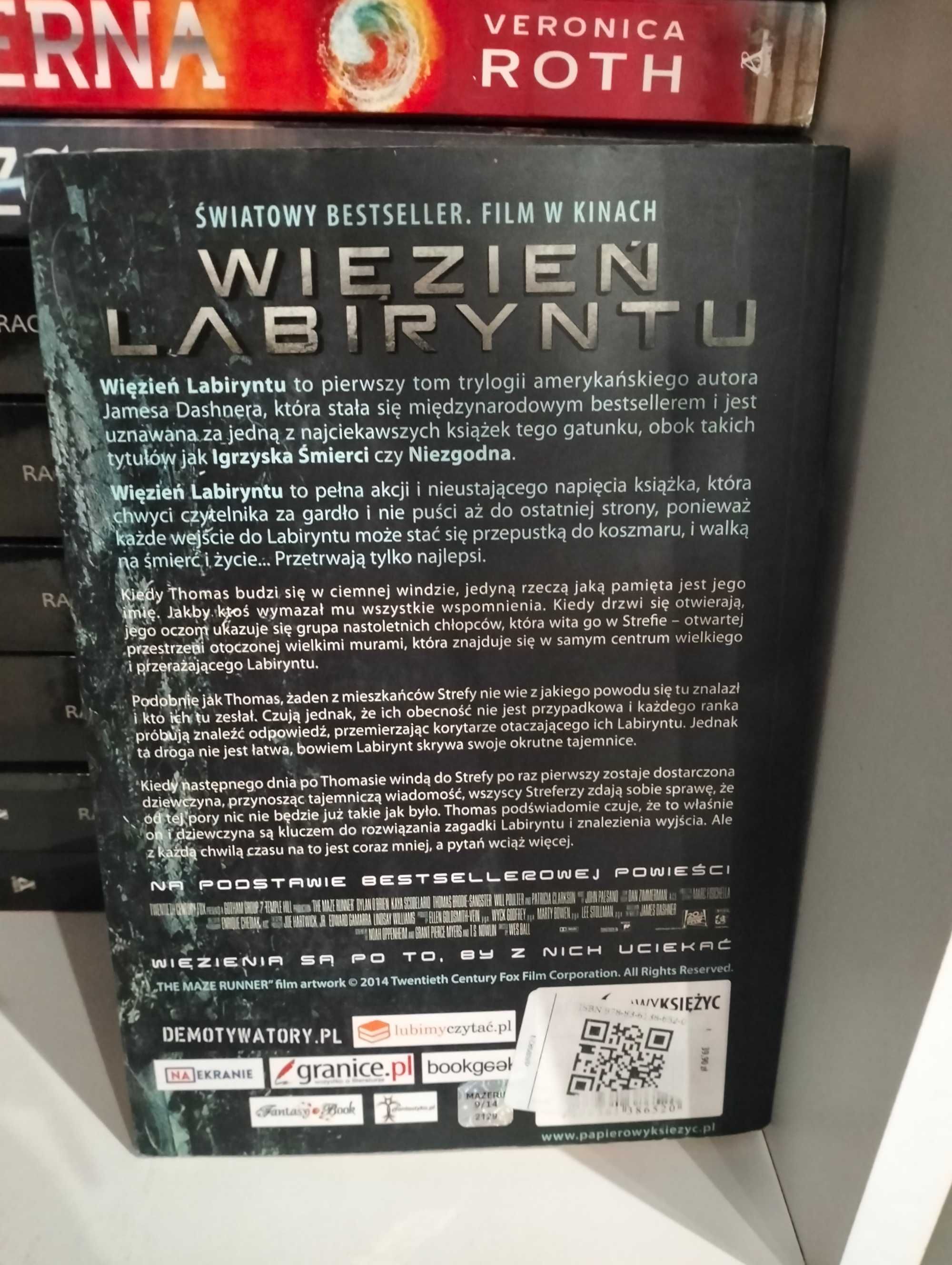 Książka James Dashner Więzień labiryntu