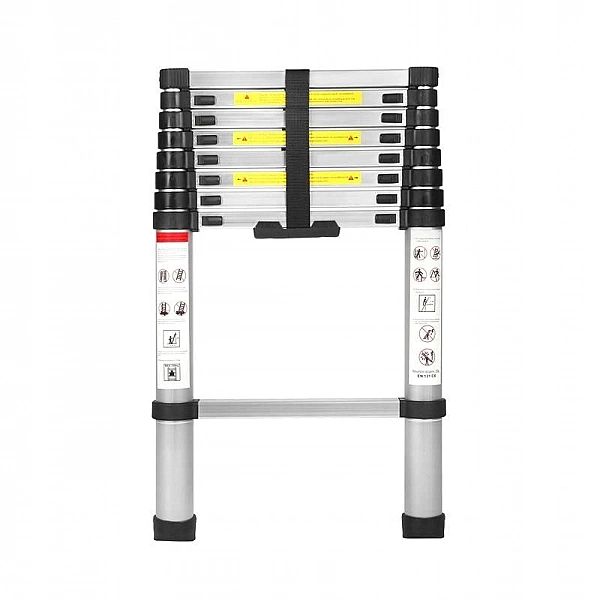 Drabina Teleskopowa Rozsuwana Aluminiowa 8 Stopni 2.6M Max 150Kg Kd407