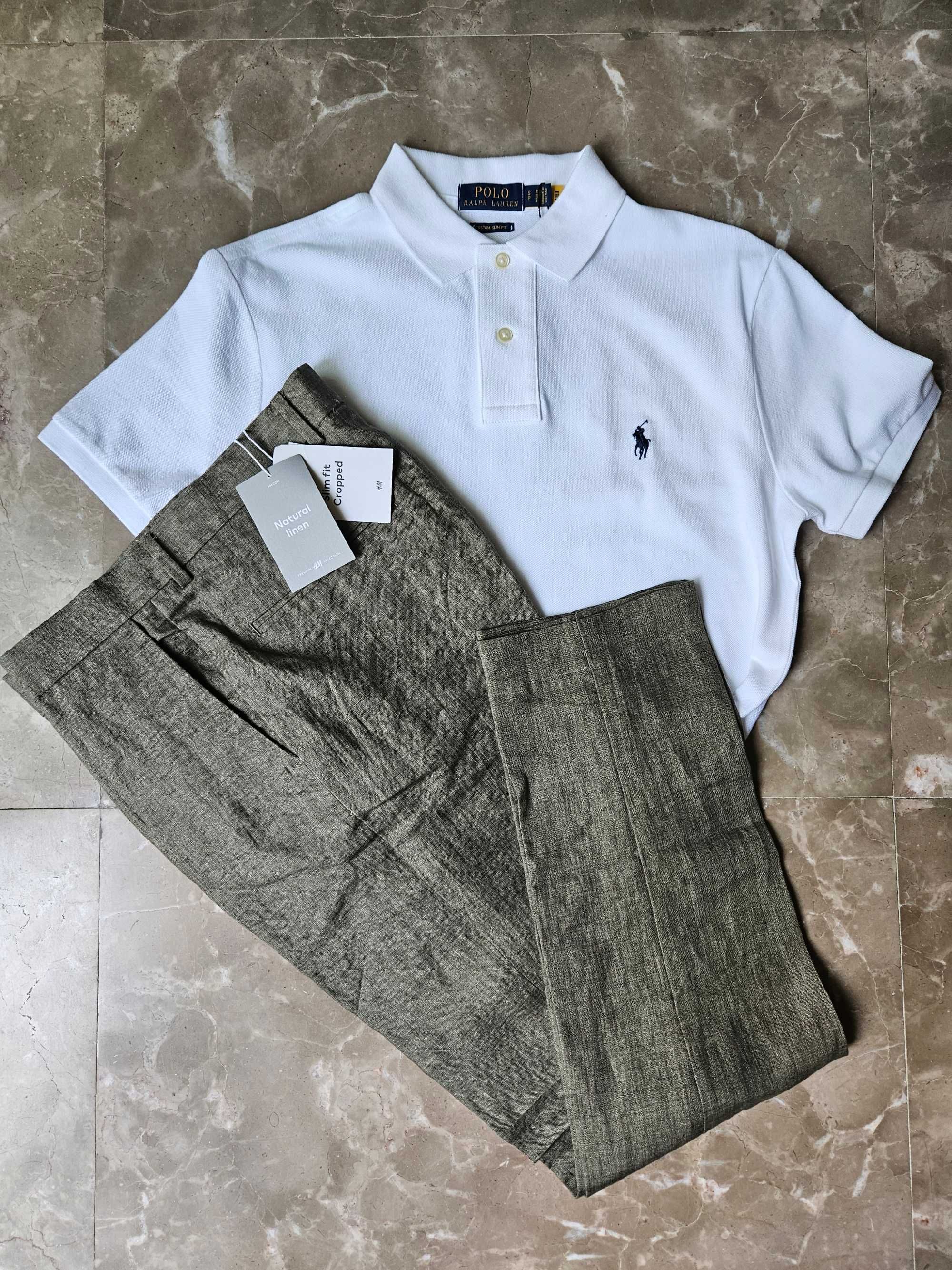 H&M eleganckie lniane NOWE spodnie, rozmiar S
