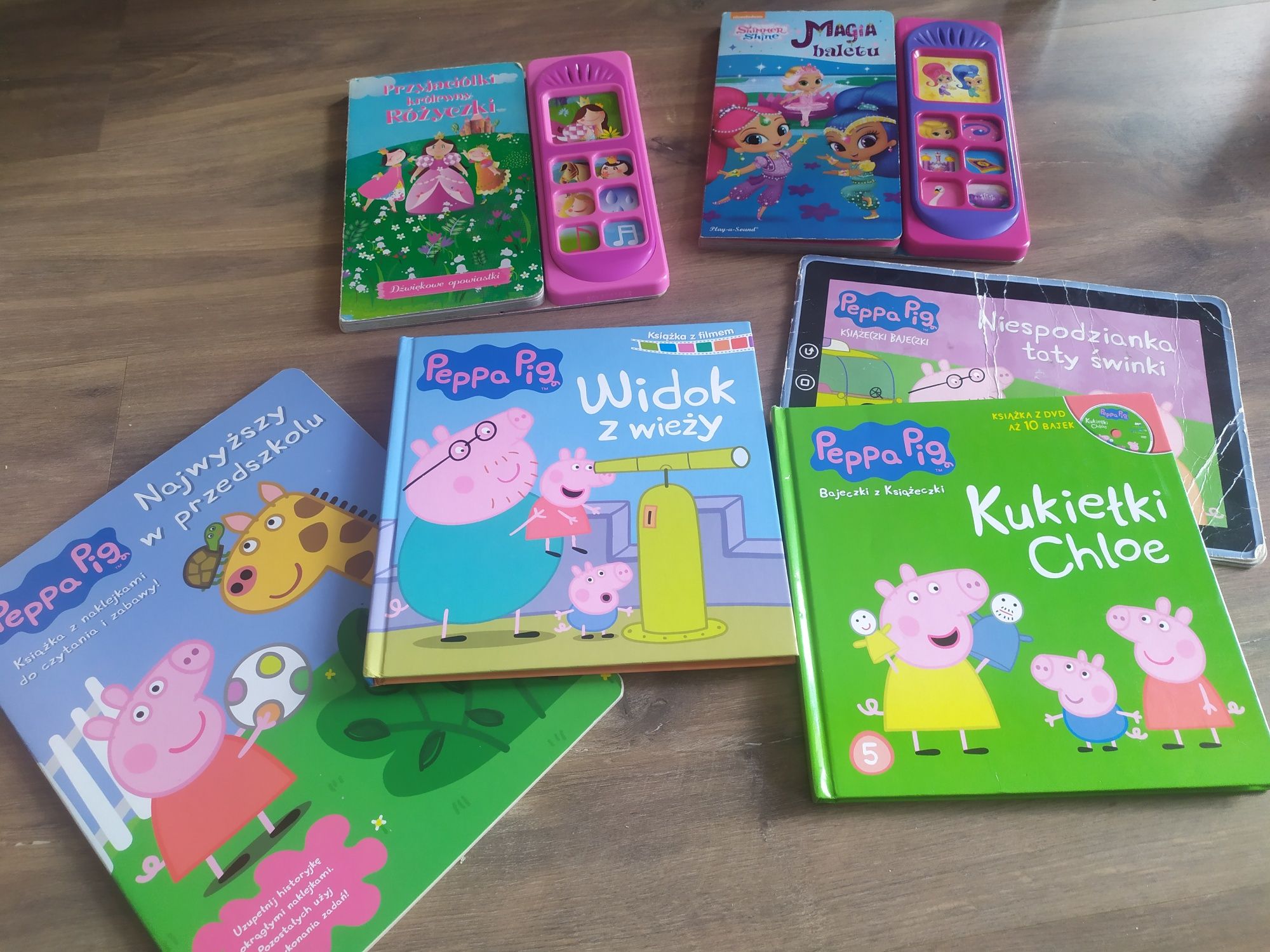 Książki peppa pig i dzwiekowe Magia baletu i Przyjaciolki krolewny